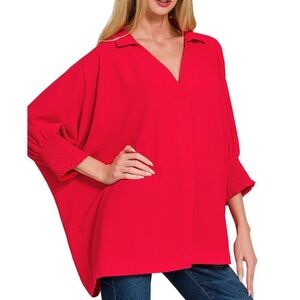 Zenana Red Top Size L